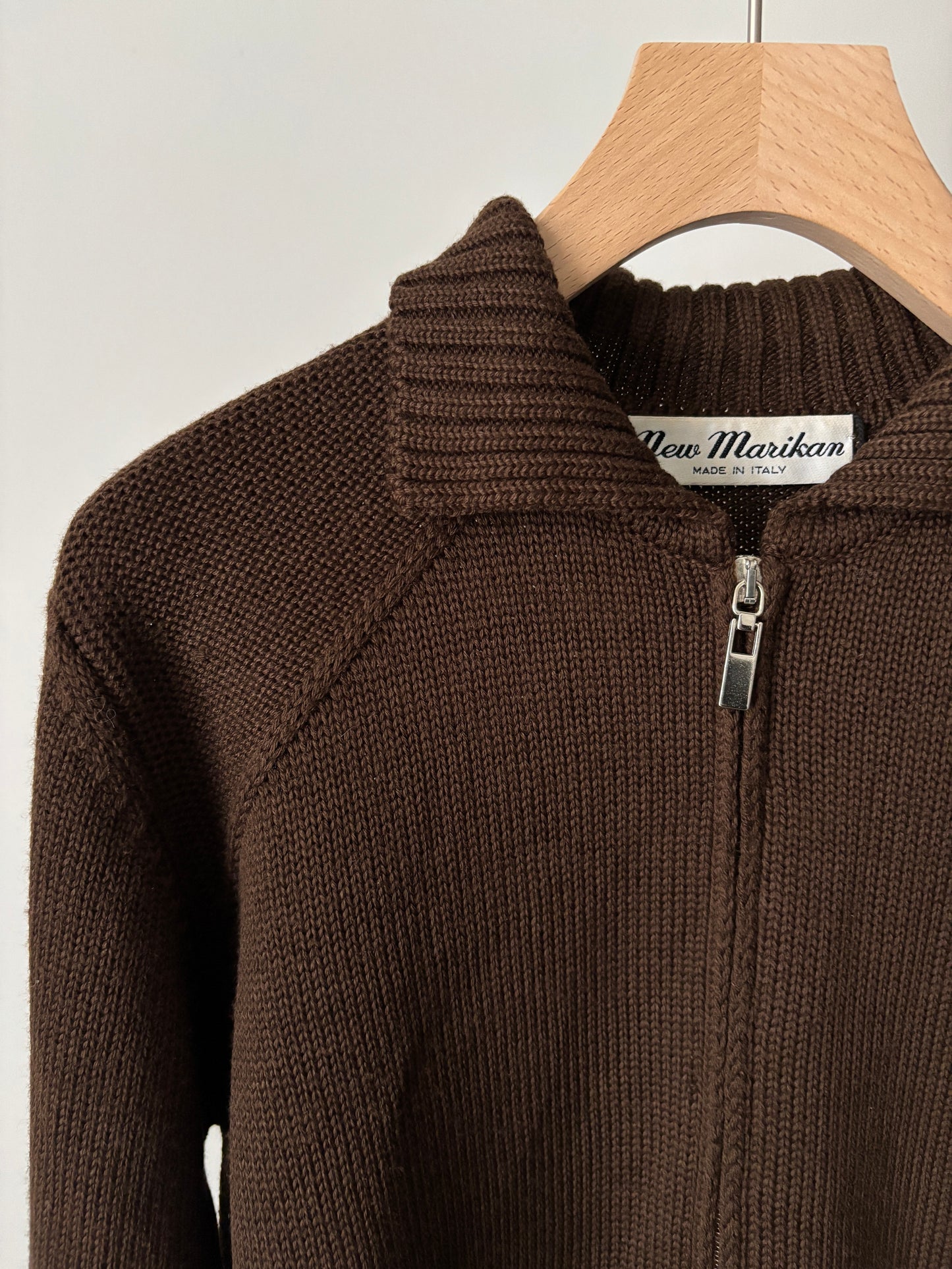 Zip-up knit top made in Italy