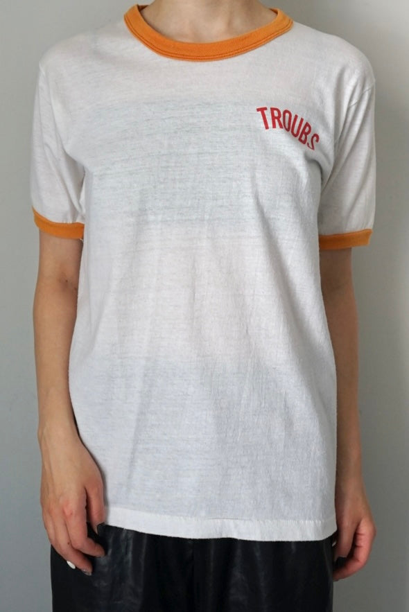 70-80's "TROUBS" ringer tee