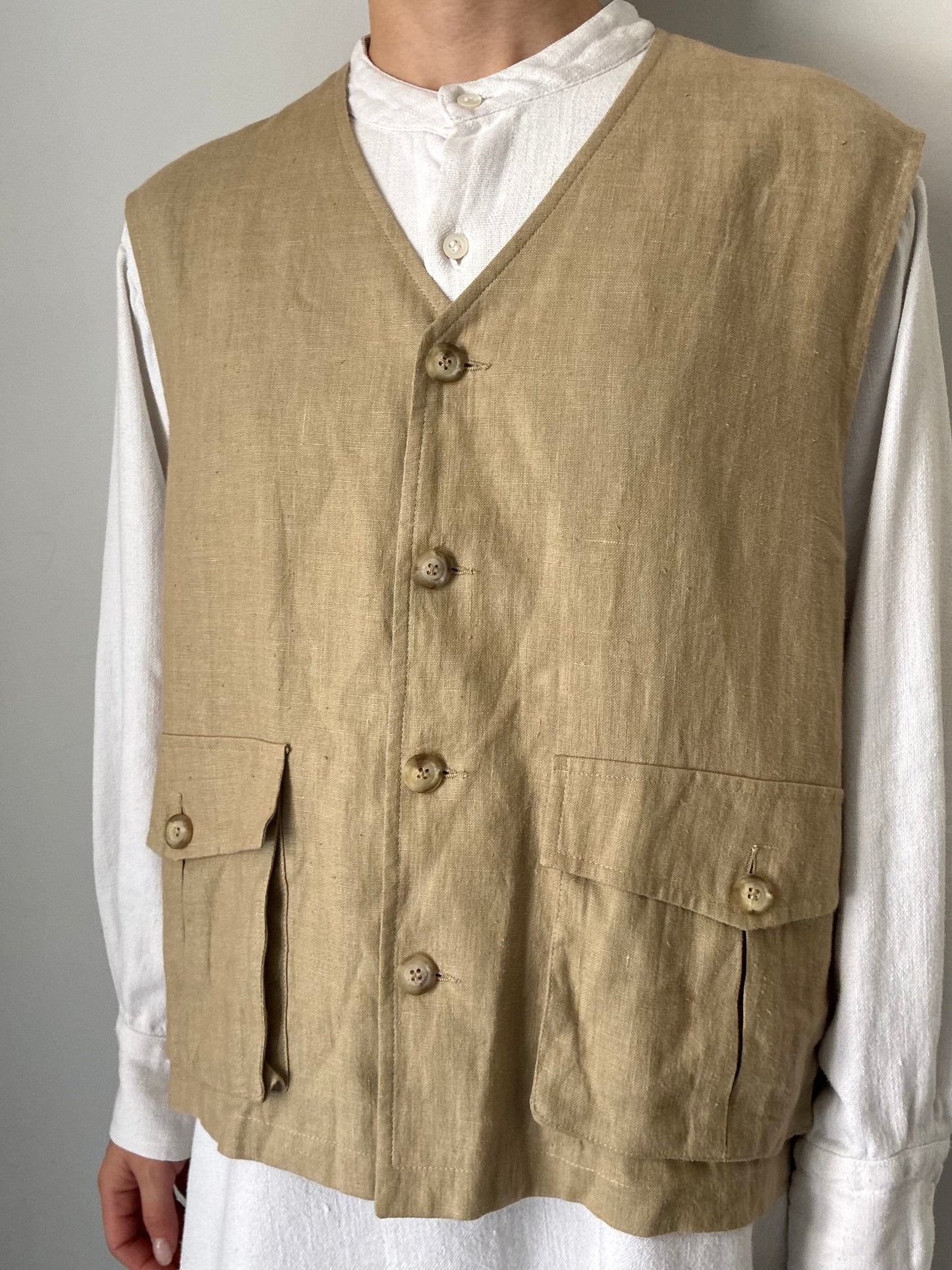 Euro linen vest made in Italy