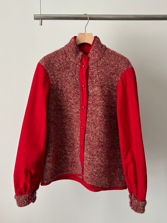 Switching stand collar blouson