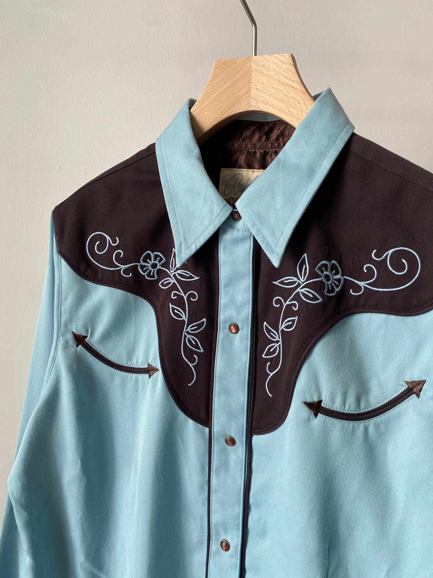 Choco mint western shirt