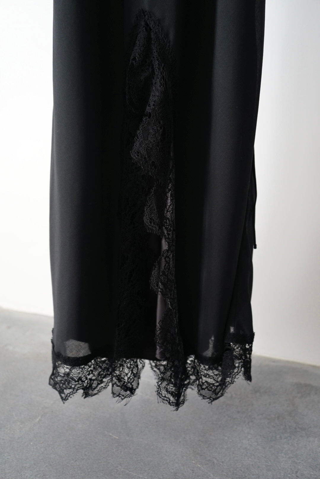 【EUCHRONIA】2way Lace Glitch Dress -black-