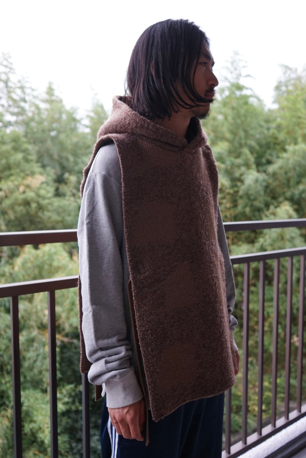 【SHOTAHIYAMA】 desert knit vest hoodie