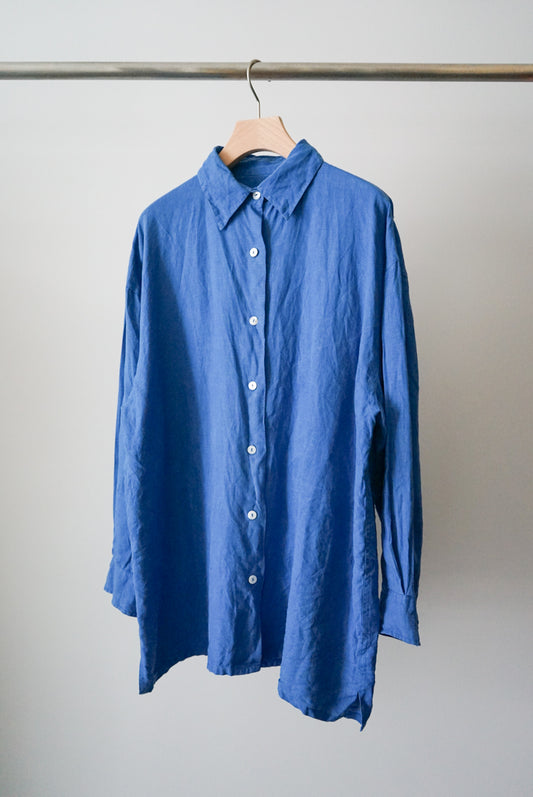 Blue linen shirt