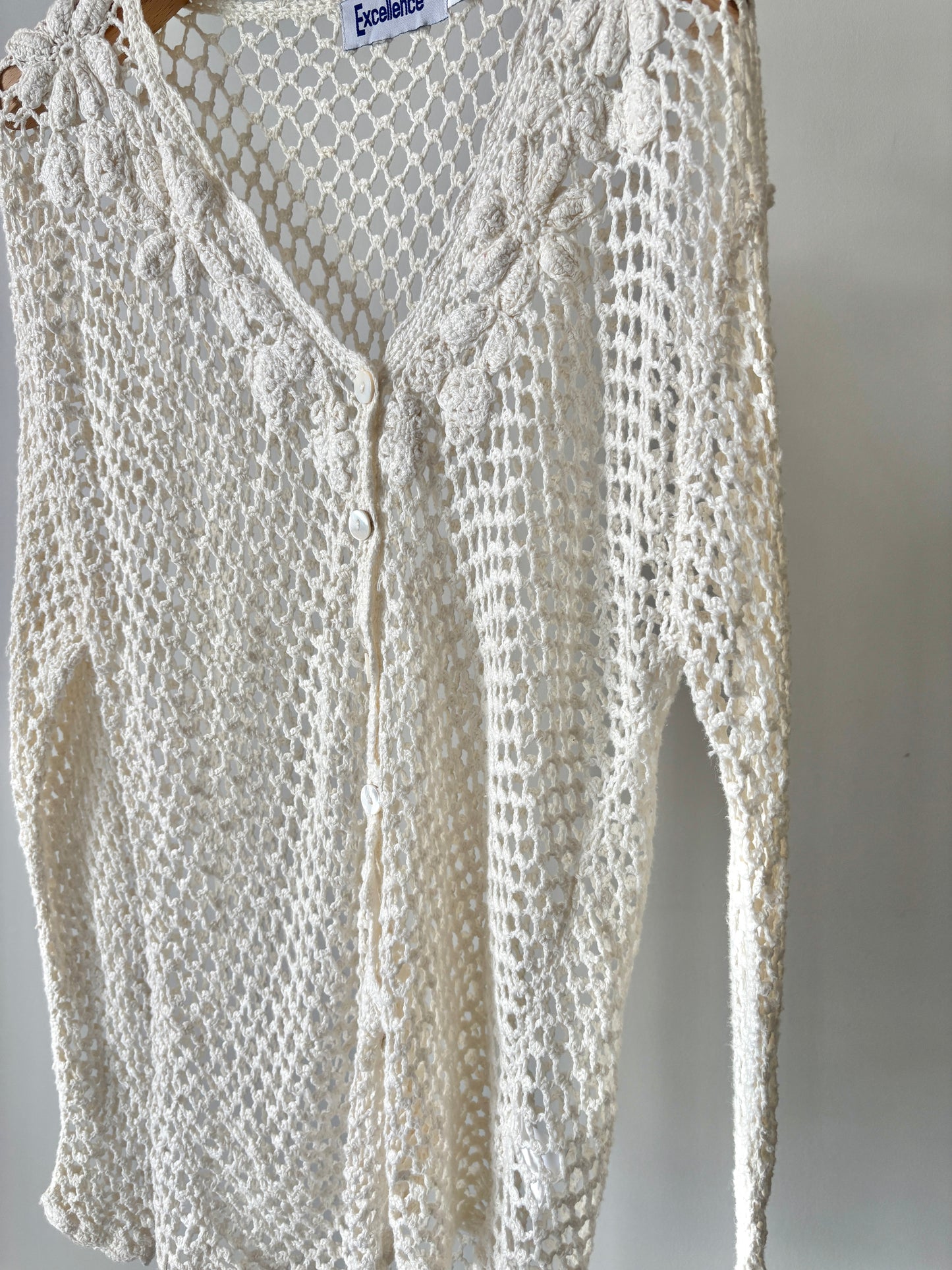 Flower crochet cardigan