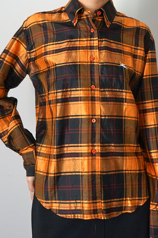 Designers silk check shirts made in Italy