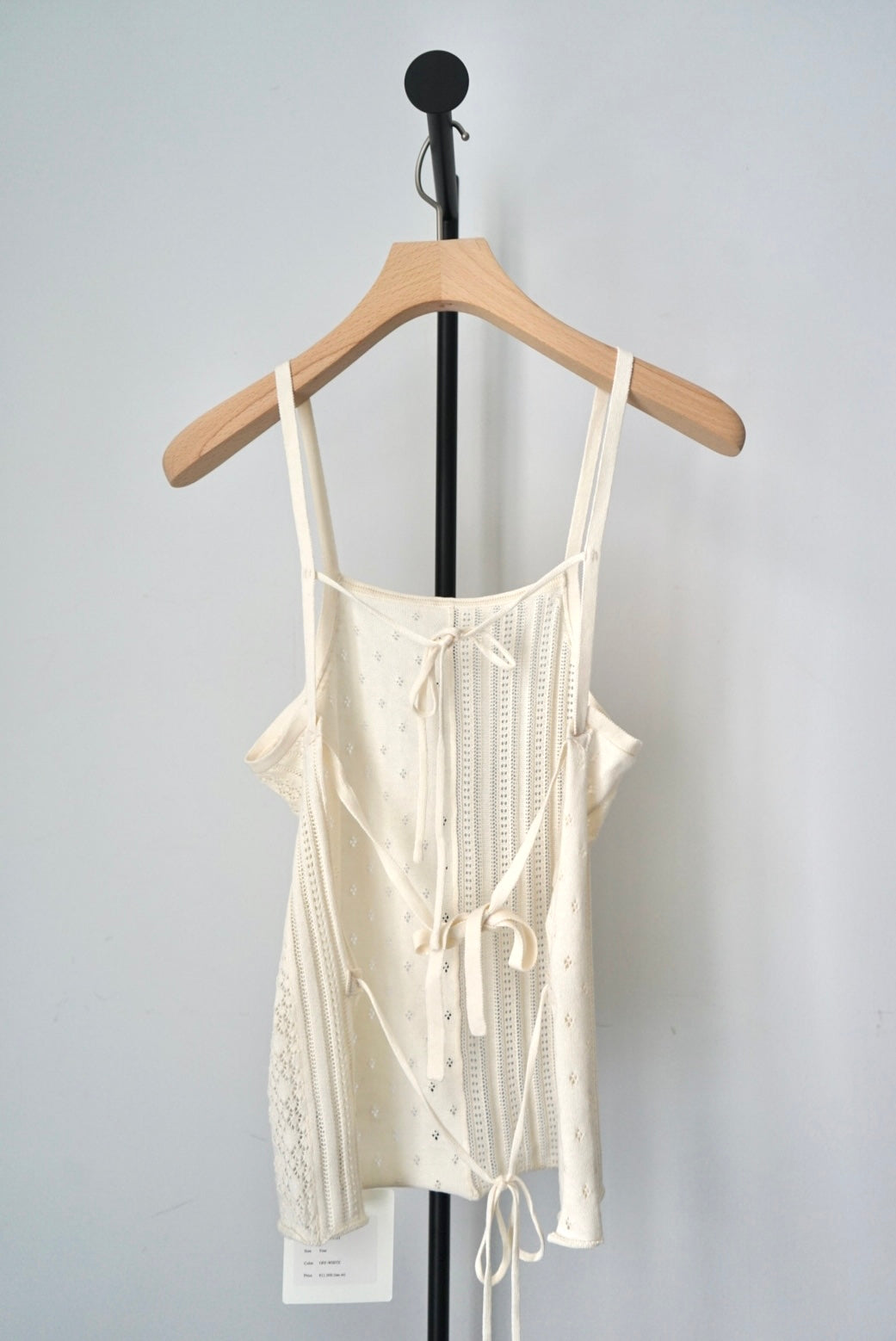 【tyn.TGOR】Patchwork lace camisole -off white-