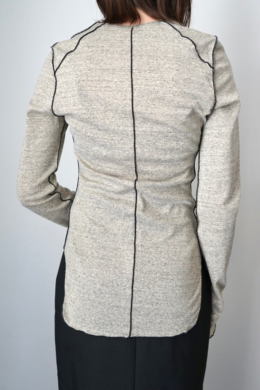 【HAKUJI】Glittery L/S PO -oatmeal-
