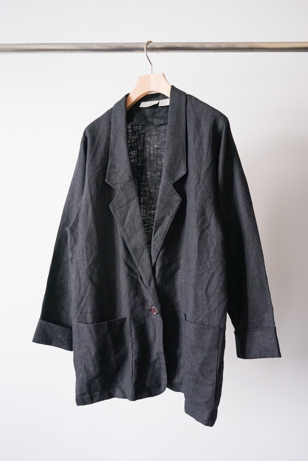 Black ramie over jacket