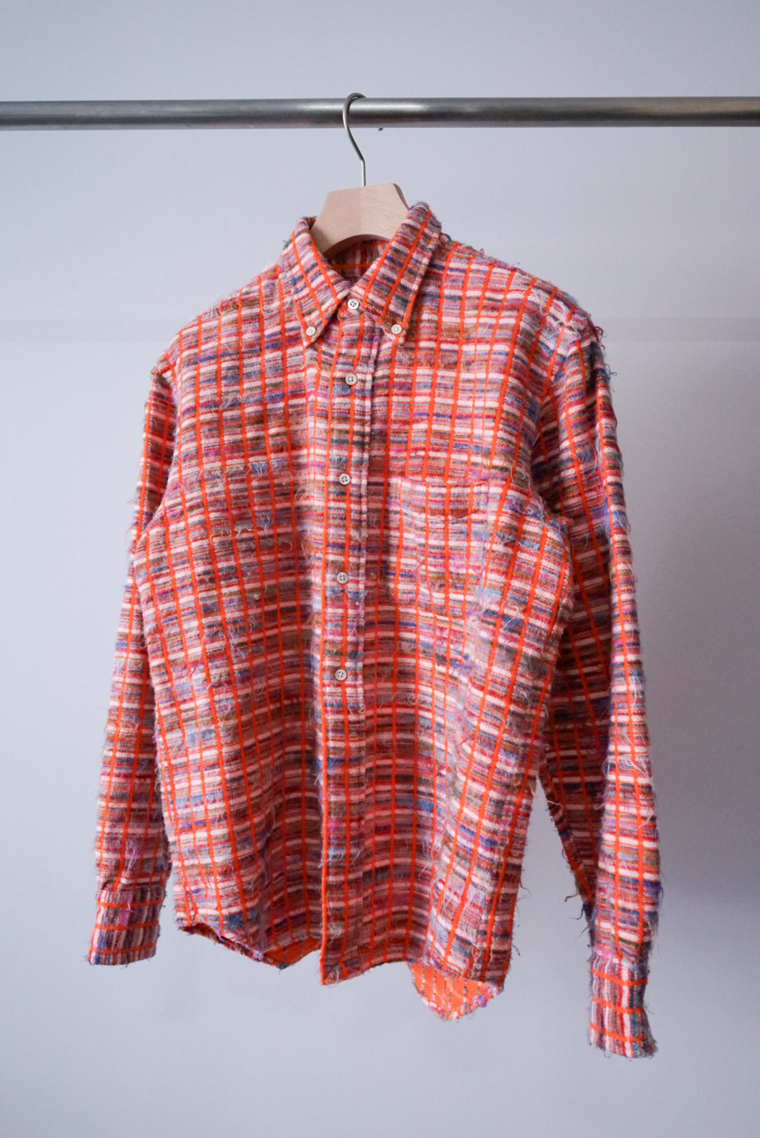 Japanese designers hairly check shirt