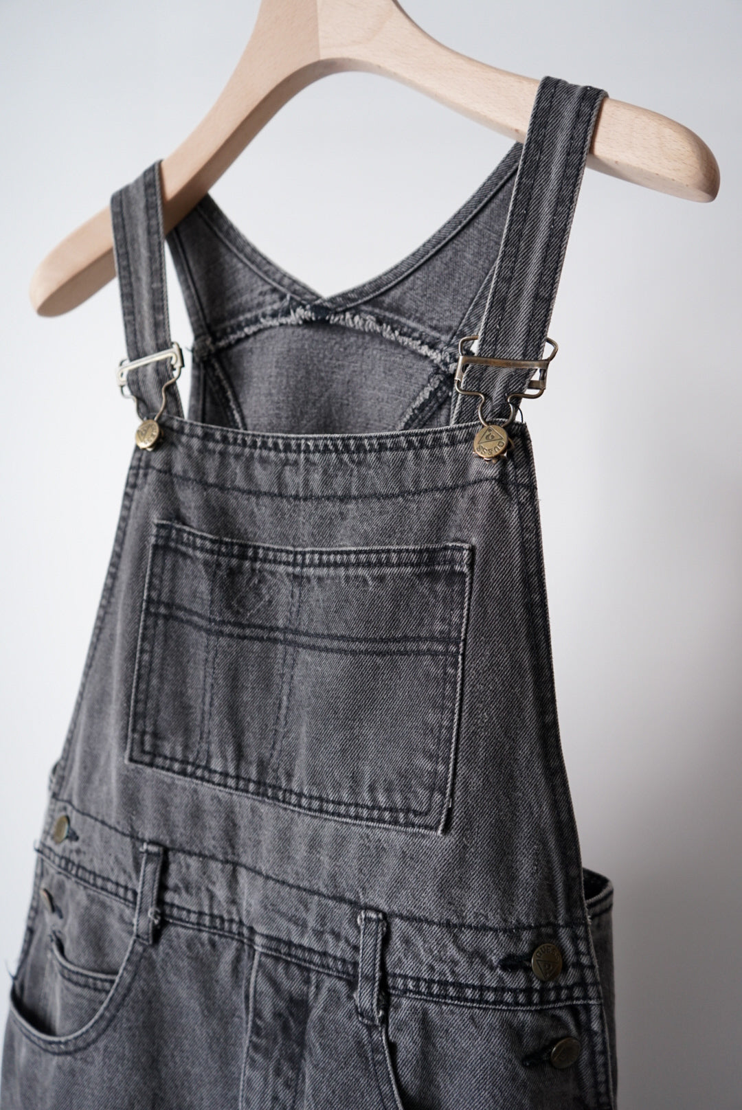 Black denim overall