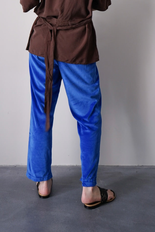 Blue velvet easy pant