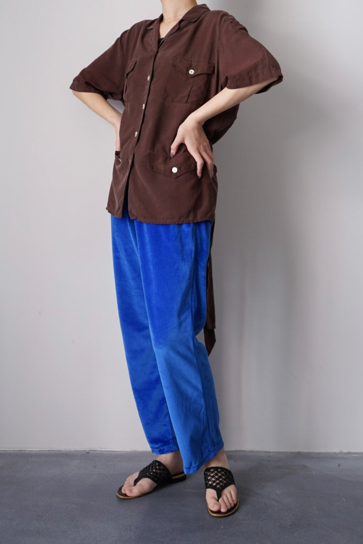 Blue velvet easy pant