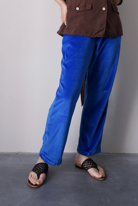 Blue velvet easy pant