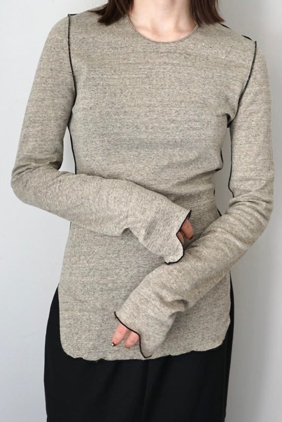 【HAKUJI】Glittery L/S PO -oatmeal-