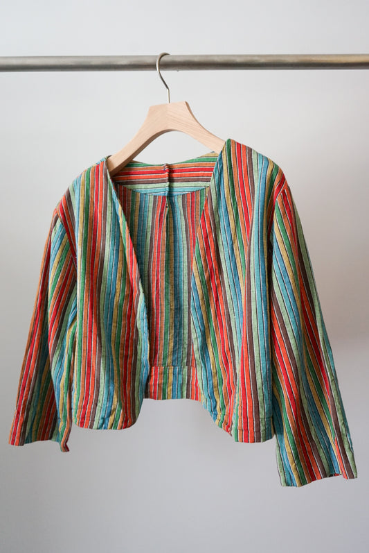 Multi stripe haori jacket