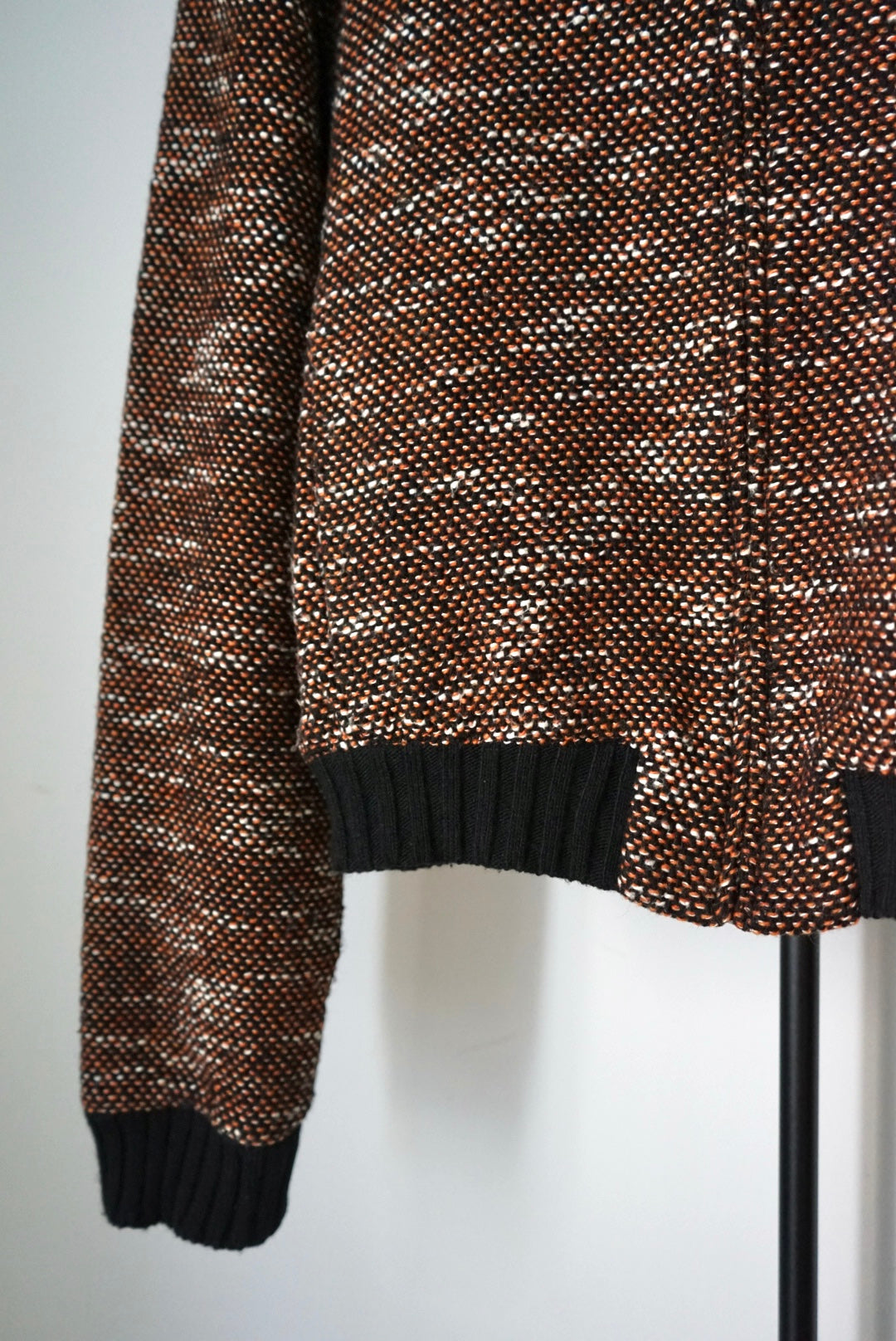 Tweed zip-up blouson made in Italy