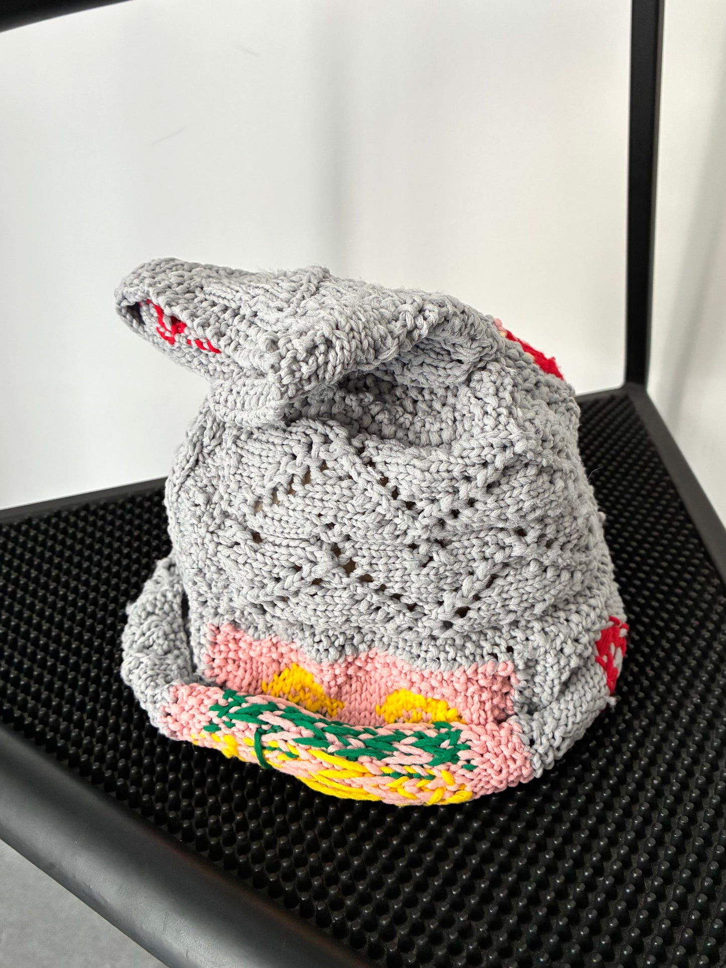 【SHOTAHIYAMA】patchwork hand knit hat