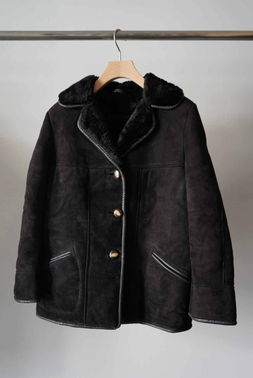 Sheep skin mouton jacket made in England