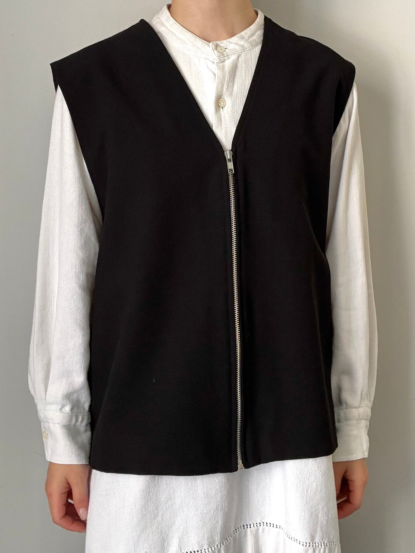 Zipup simple vest made in CANADA
