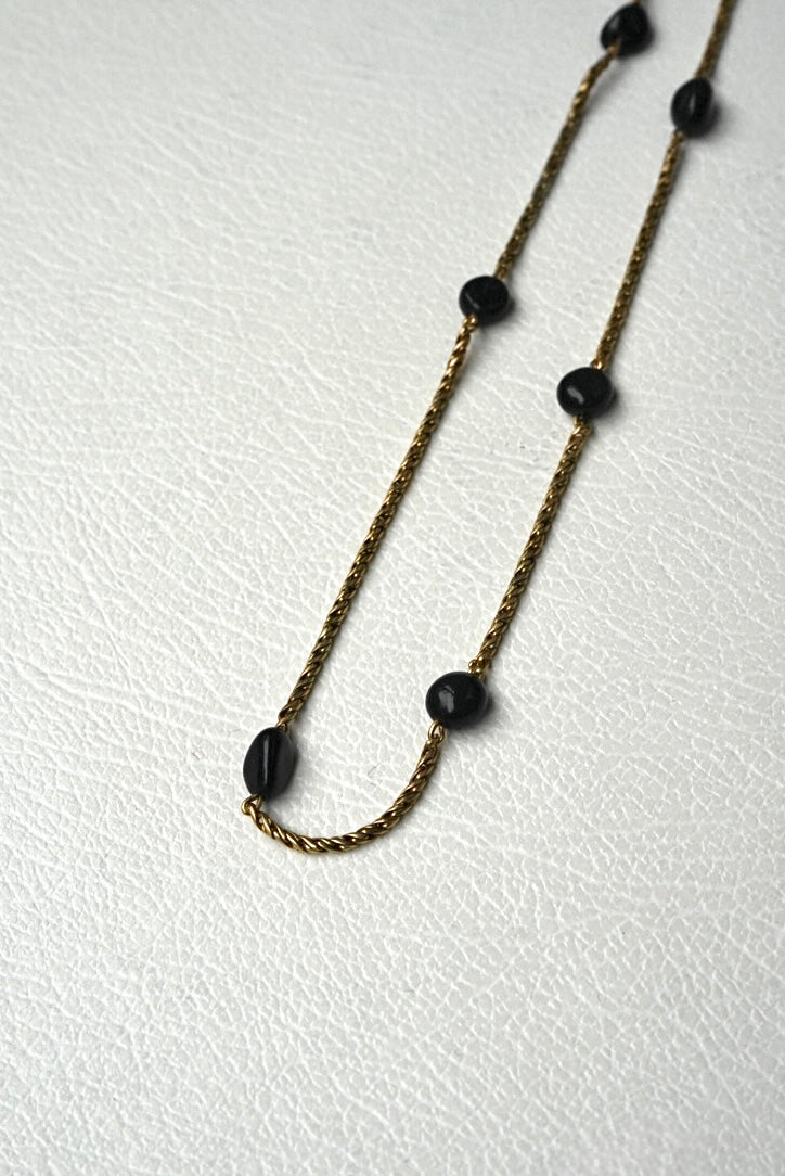 【kou】Onyx dot necklece