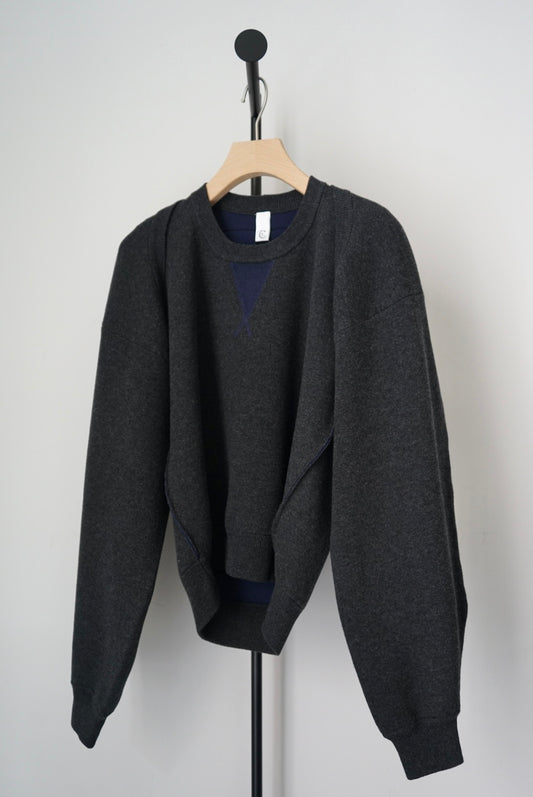 【tyn.TGOR】Saparate sweat -chacoal-