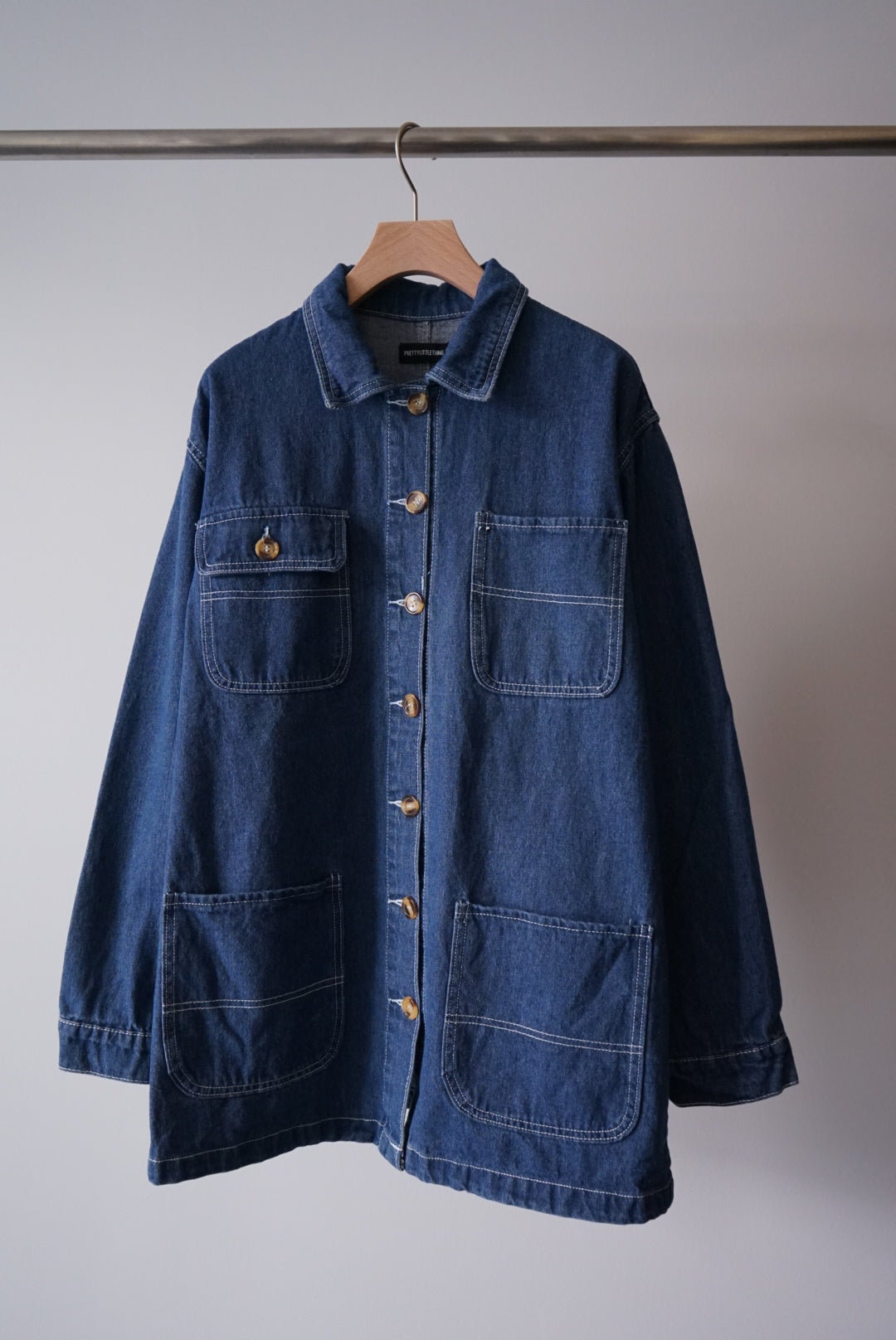 Stitch denim coverall