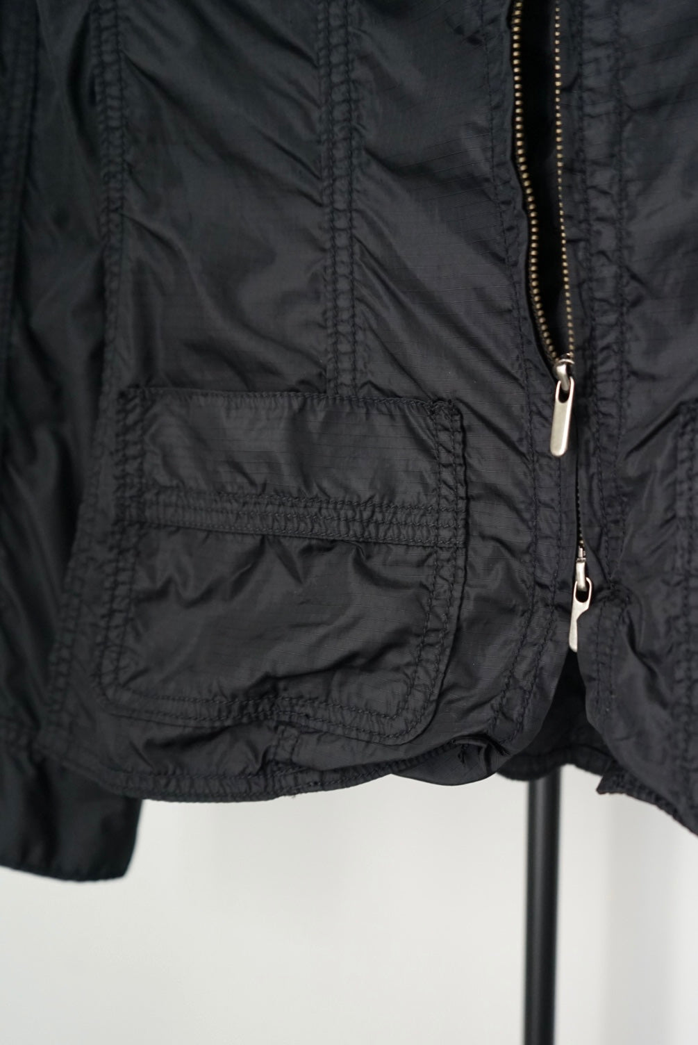 "CITY DKNY" double zipper design jacket