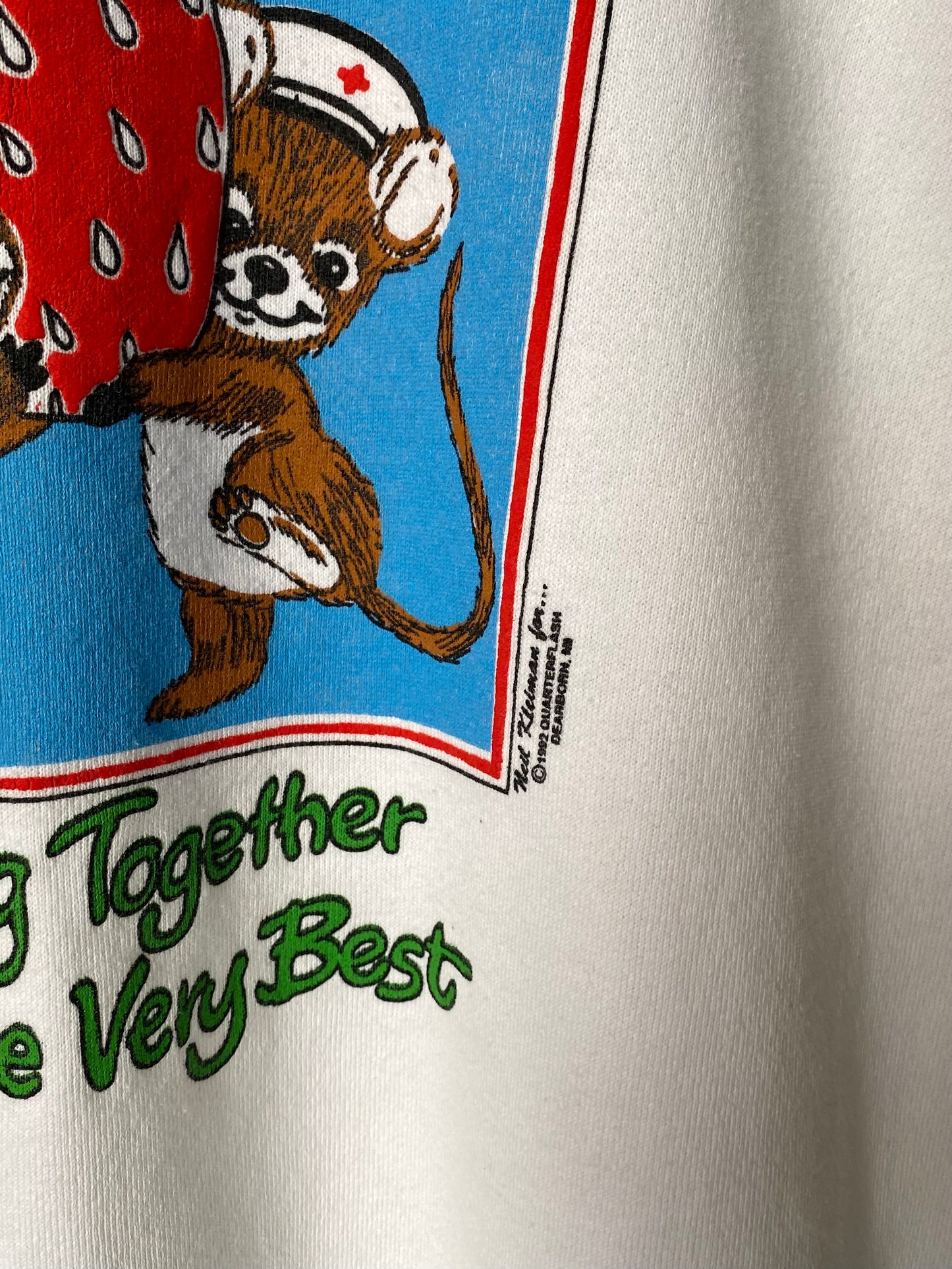 "NURSE ASSISTANT" raglan print sweat