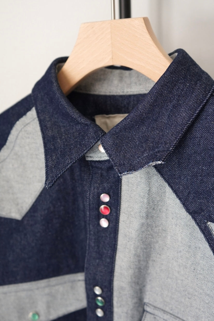 【SHOTAHIYAMA】12.5 OZ DENIM CRAZY WESTERN SHIRT