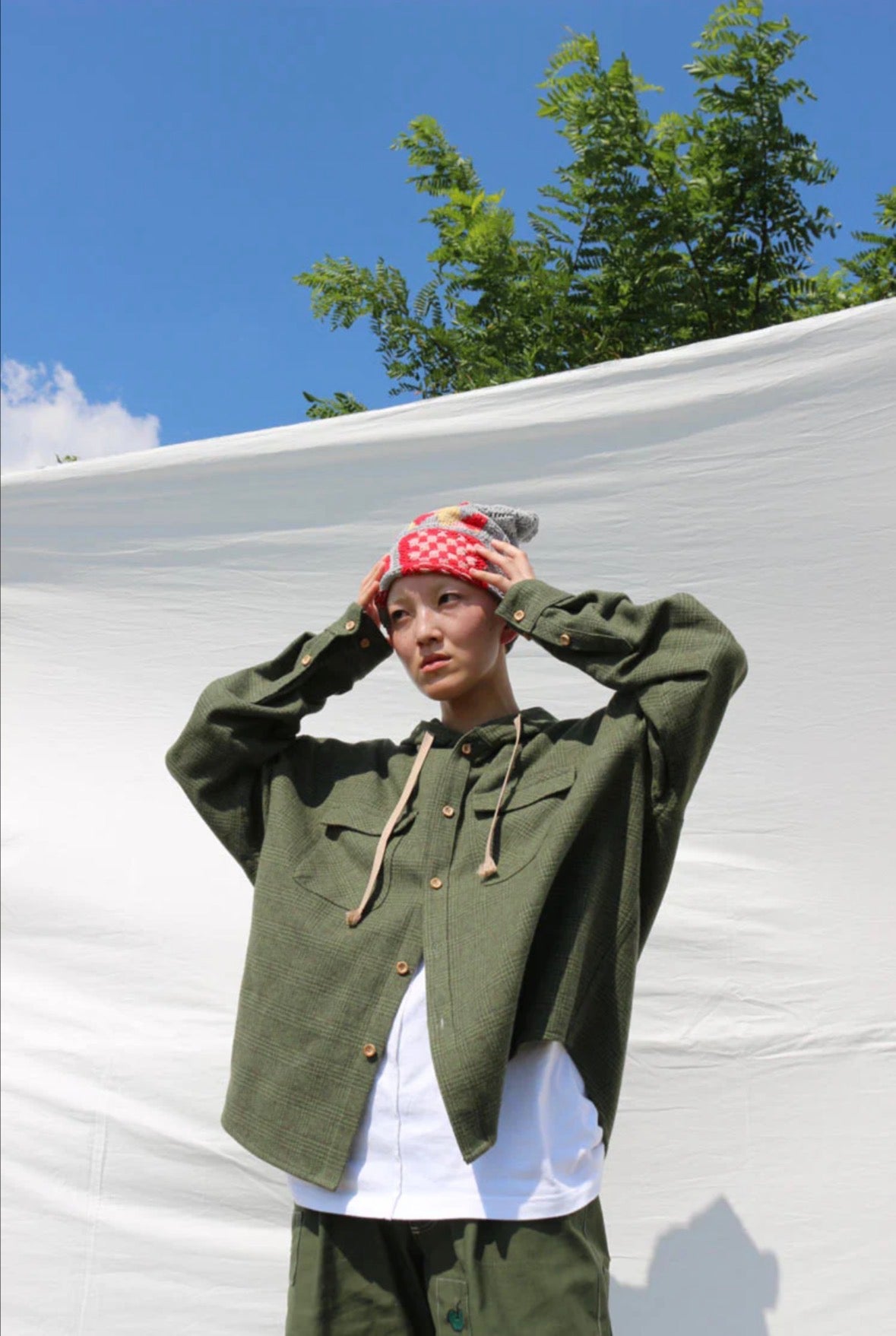 【SHOTAHIYAMA】hooded check shirt