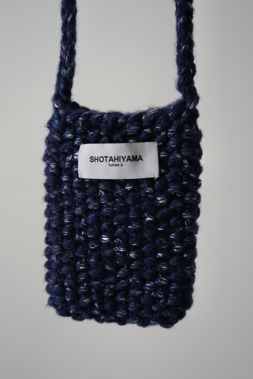【SHOTAHIYAMA】wool mix hand knit pouch