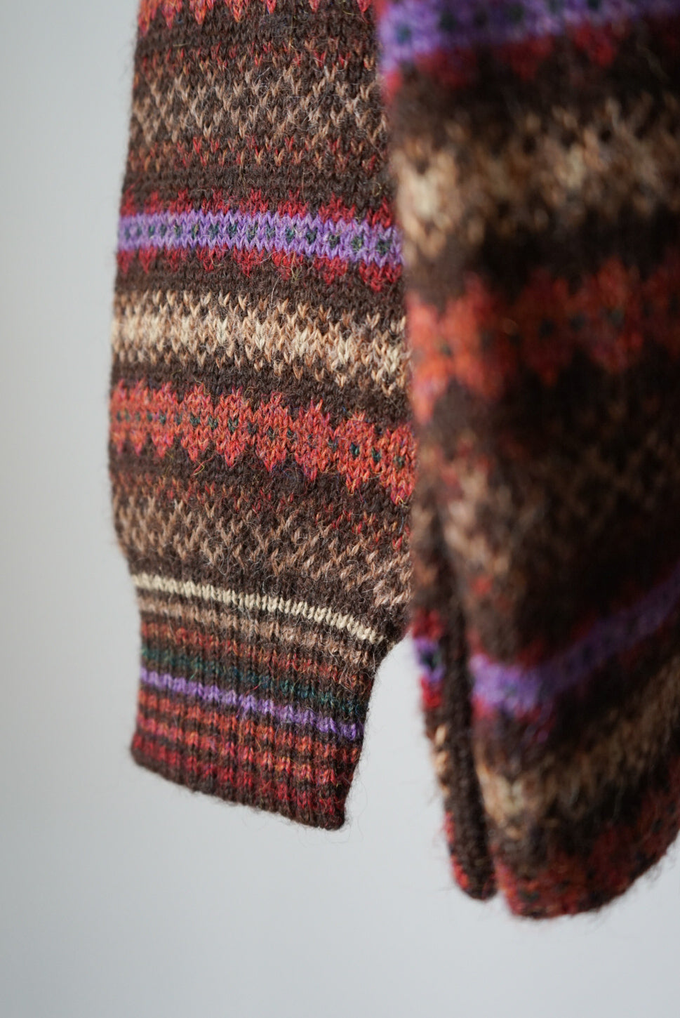 Alpaca fair isle cardigan