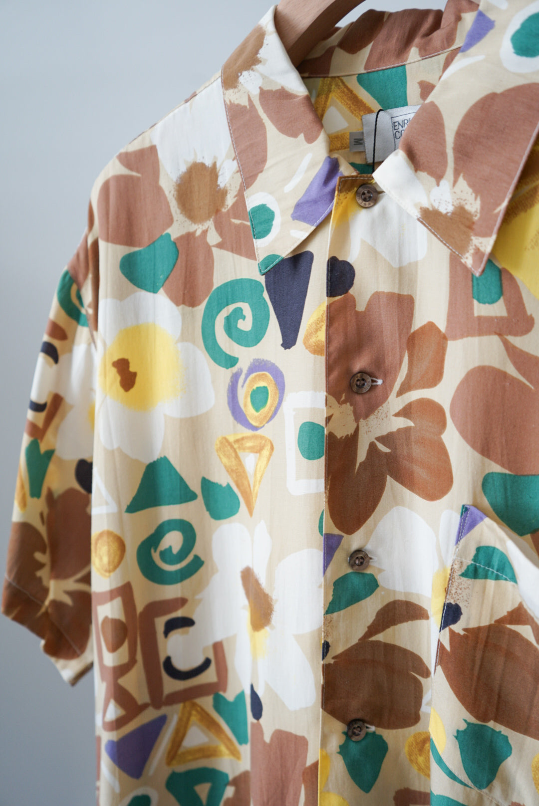 ENRICO COVERI flower paint shirt