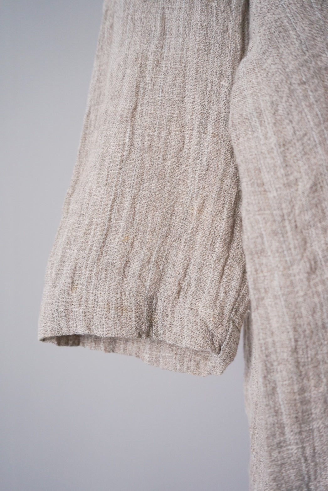 Slit linen long shirt