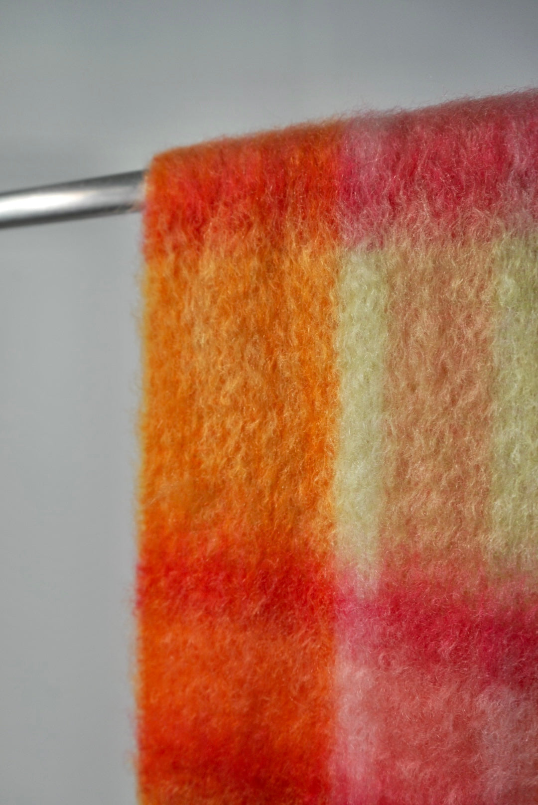 【MANTAS EZCARAY】SCARF TARTAN -pink orange base-